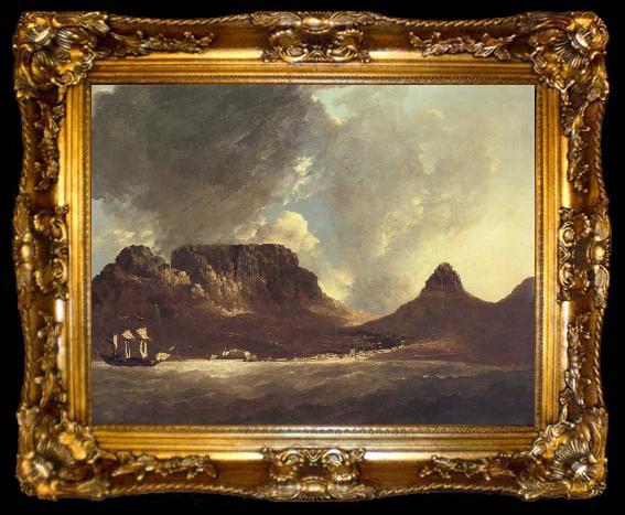 framed  unknow artist A View of the Cape of Good Hope,taken on the spot,from on board the Resolution,capt,coode,November 1772, ta009-2